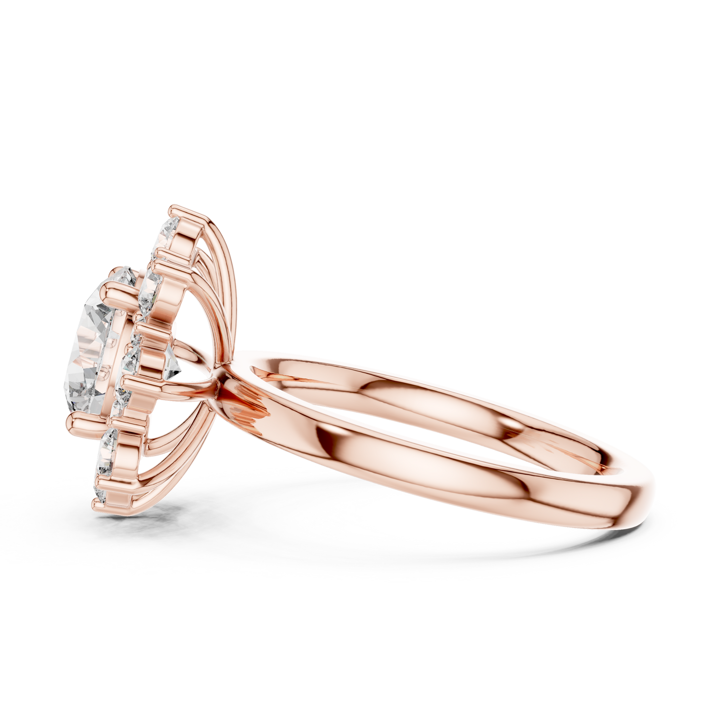 Round Halo Lab Grown Diamond Ring