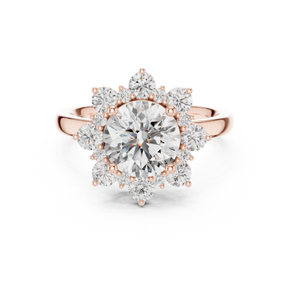 Round Halo Lab Grown Diamond Ring