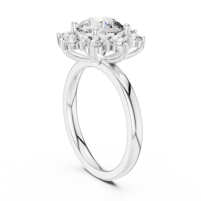 Round Halo Lab Grown Diamond Ring