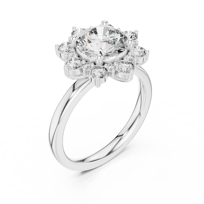 Round Halo Lab Grown Diamond Ring