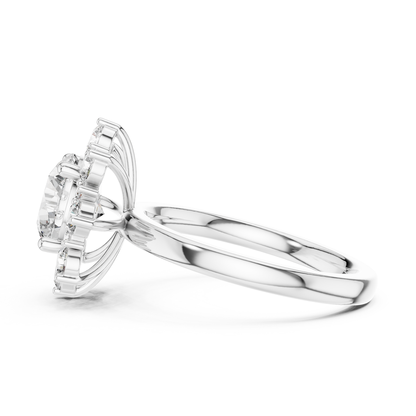 Round Halo Lab Grown Diamond Ring