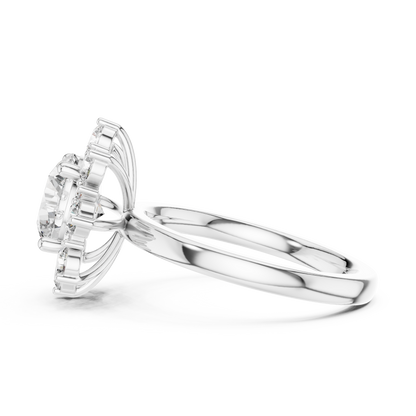 Round Halo Lab Grown Diamond Ring