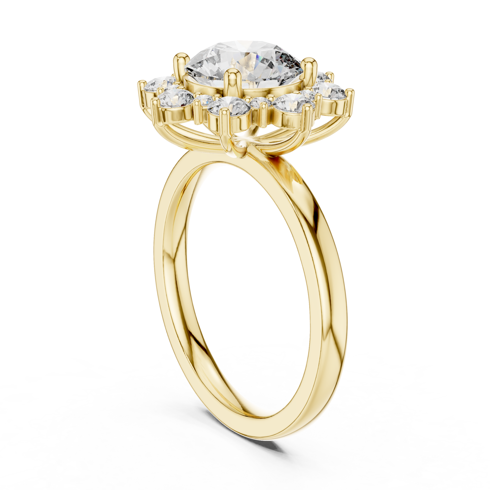 Round Halo Lab Grown Diamond Ring
