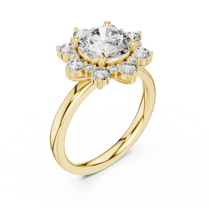 Round Halo Lab Grown Diamond Ring