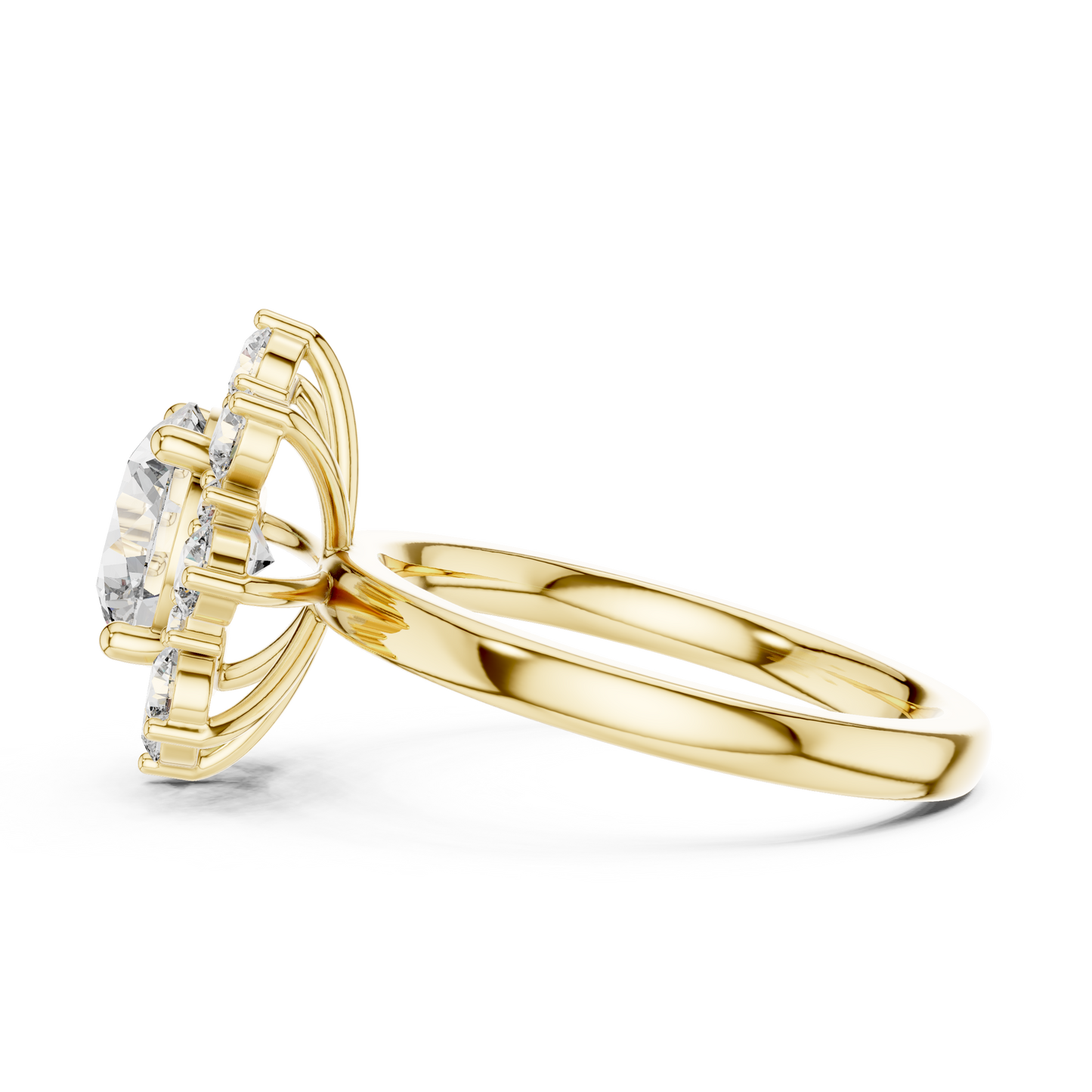 Round Halo Lab Grown Diamond Ring