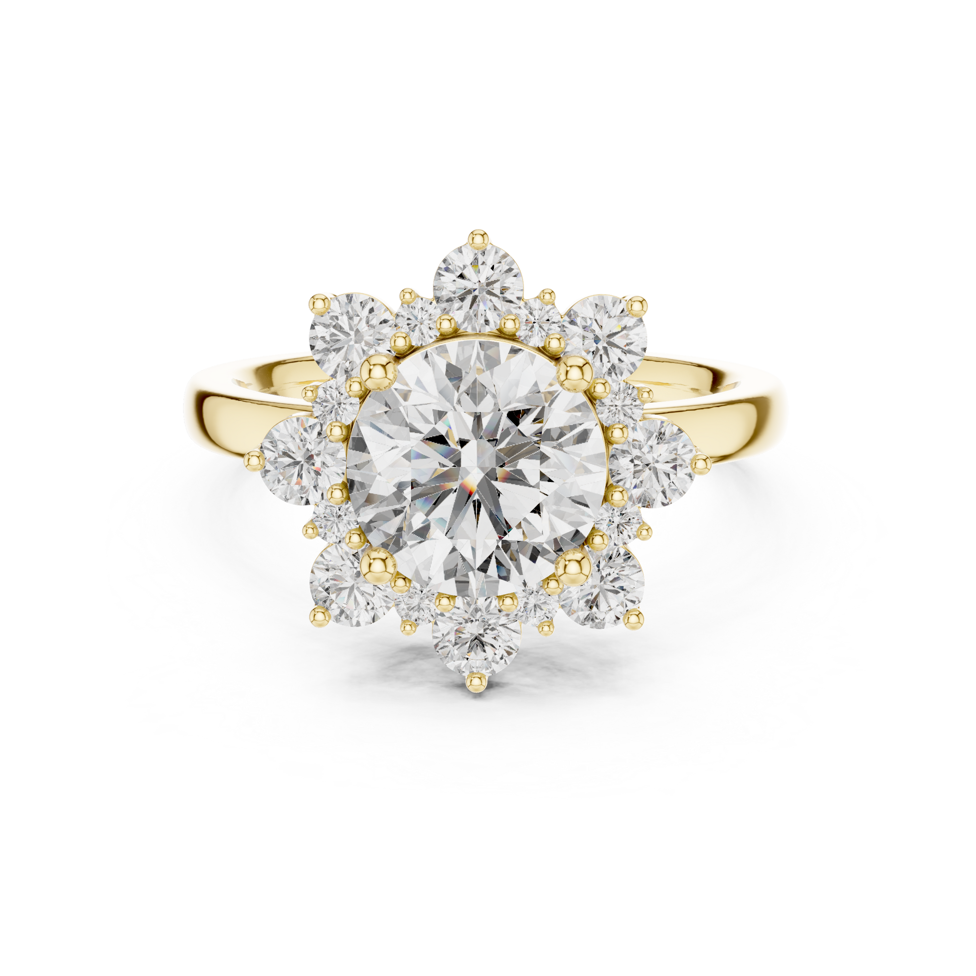 Round Halo Lab Grown Diamond Ring