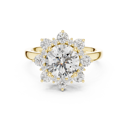 Round Halo Lab Grown Diamond Ring