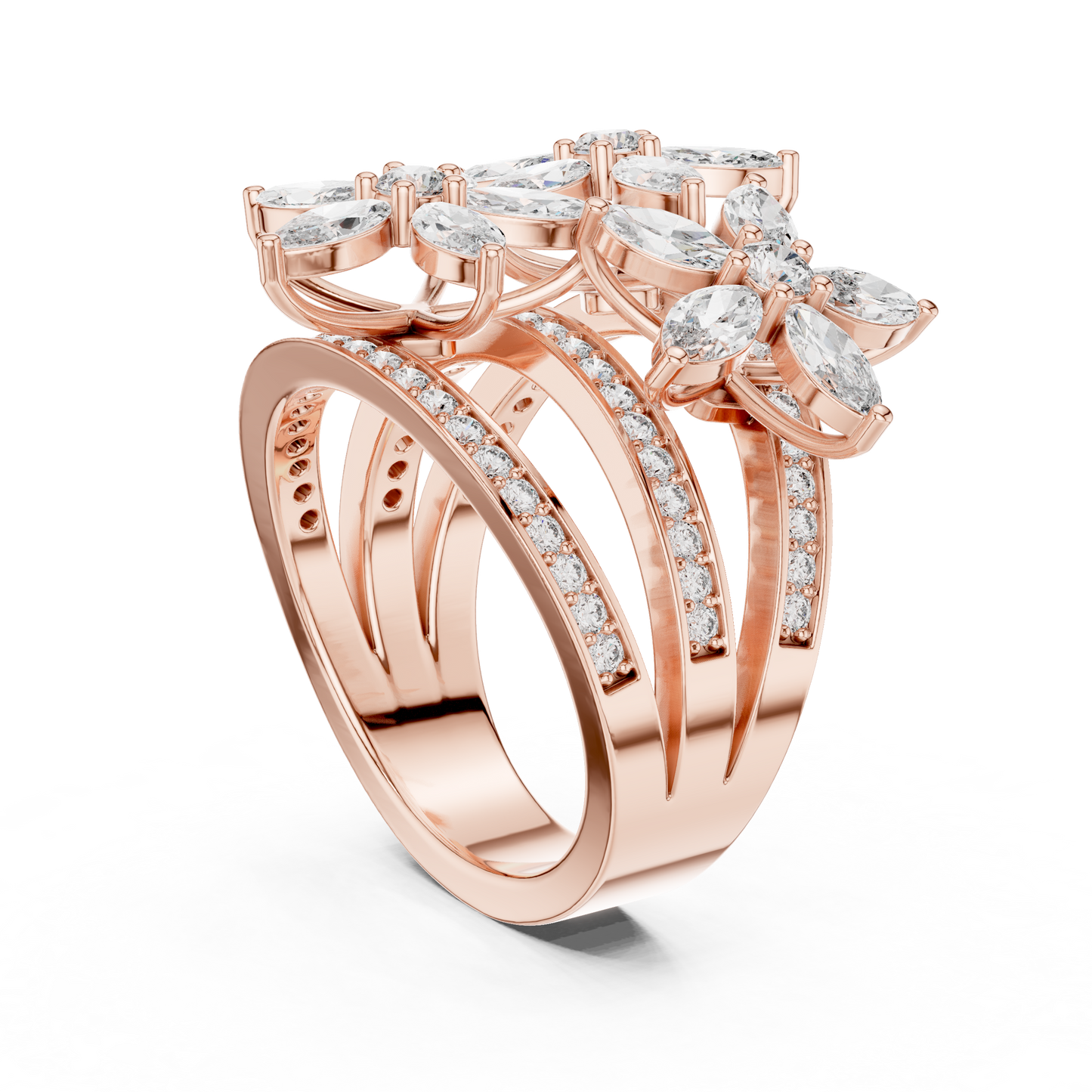 Mixed Shape Lab Grown Diamond Halo Ring