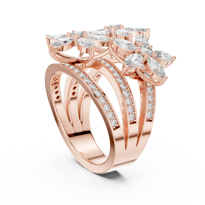 Mixed Shape Lab Grown Diamond Halo Ring
