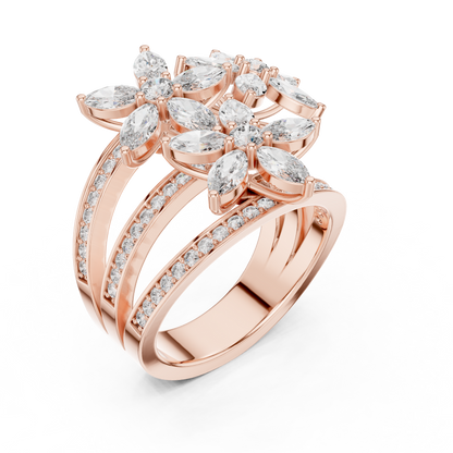 Mixed Shape Lab Grown Diamond Halo Ring