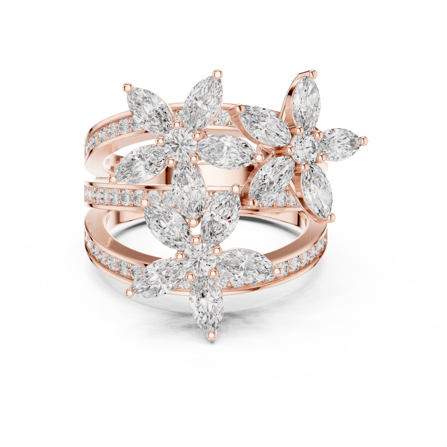 Mixed Shape Lab Grown Diamond Halo Ring