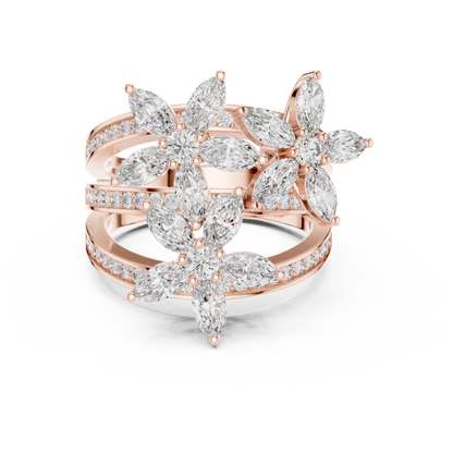 Mixed Shape Lab Grown Diamond Halo Ring