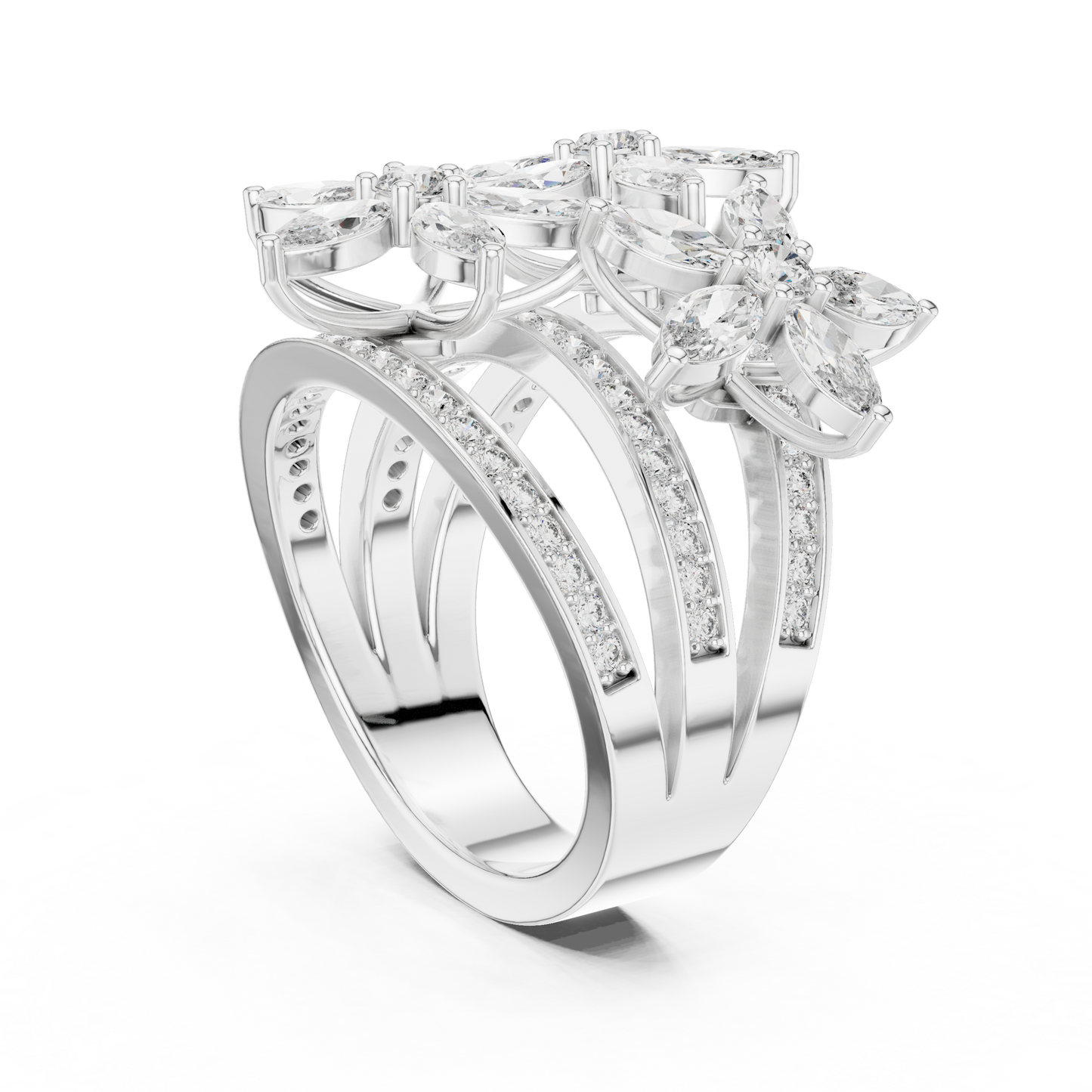 Mixed Shape Lab Grown Diamond Halo Ring