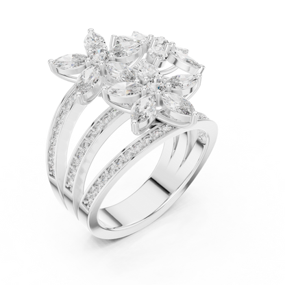 Mixed Shape Lab Grown Diamond Halo Ring
