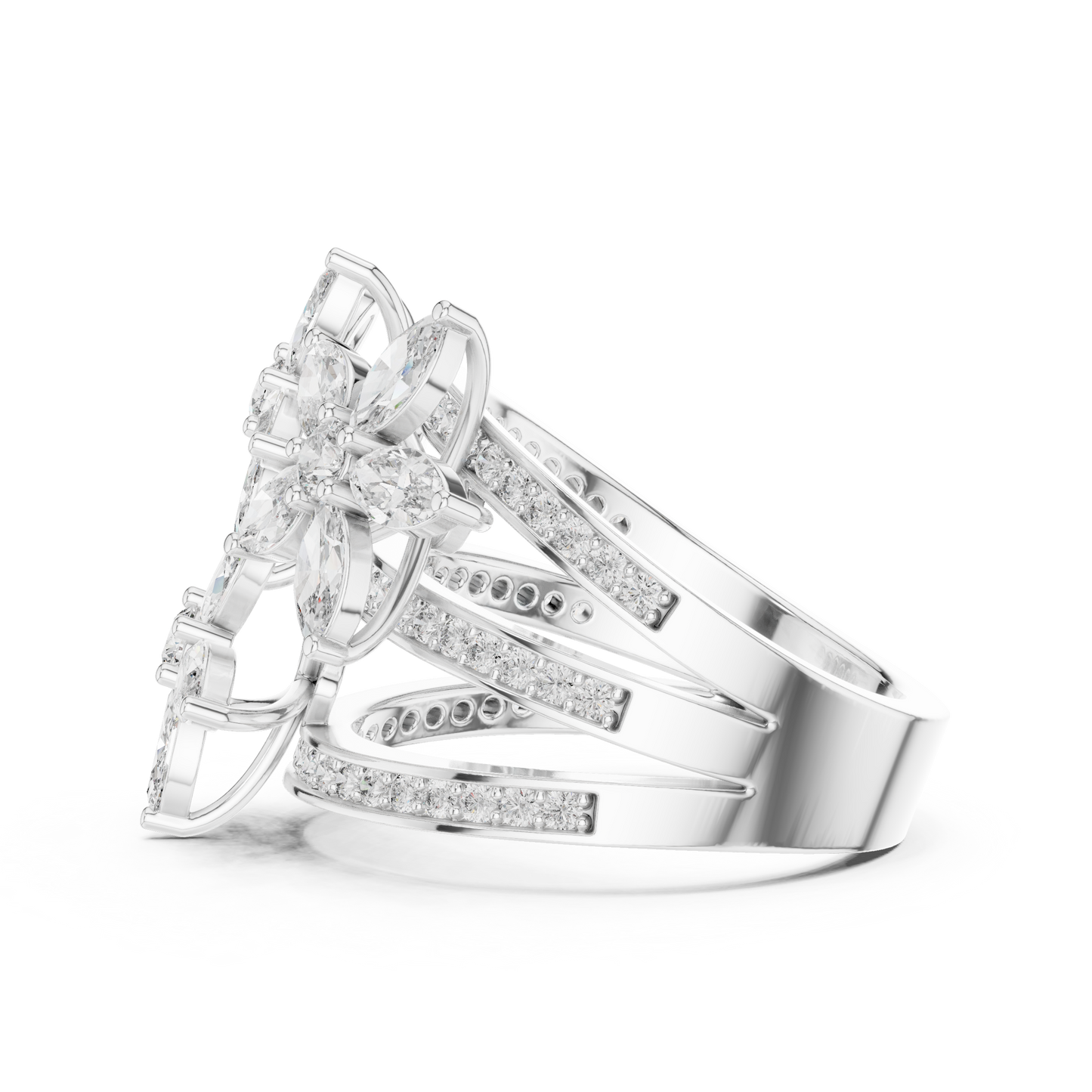 Mixed Shape Lab Grown Diamond Halo Ring