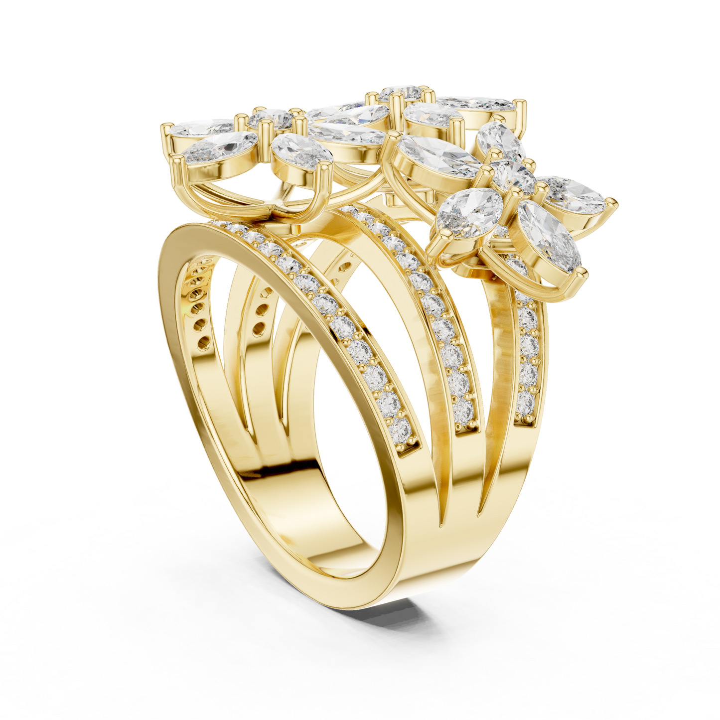 Mixed Shape Lab Grown Diamond Halo Ring