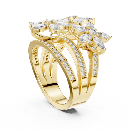 Mixed Shape Lab Grown Diamond Halo Ring