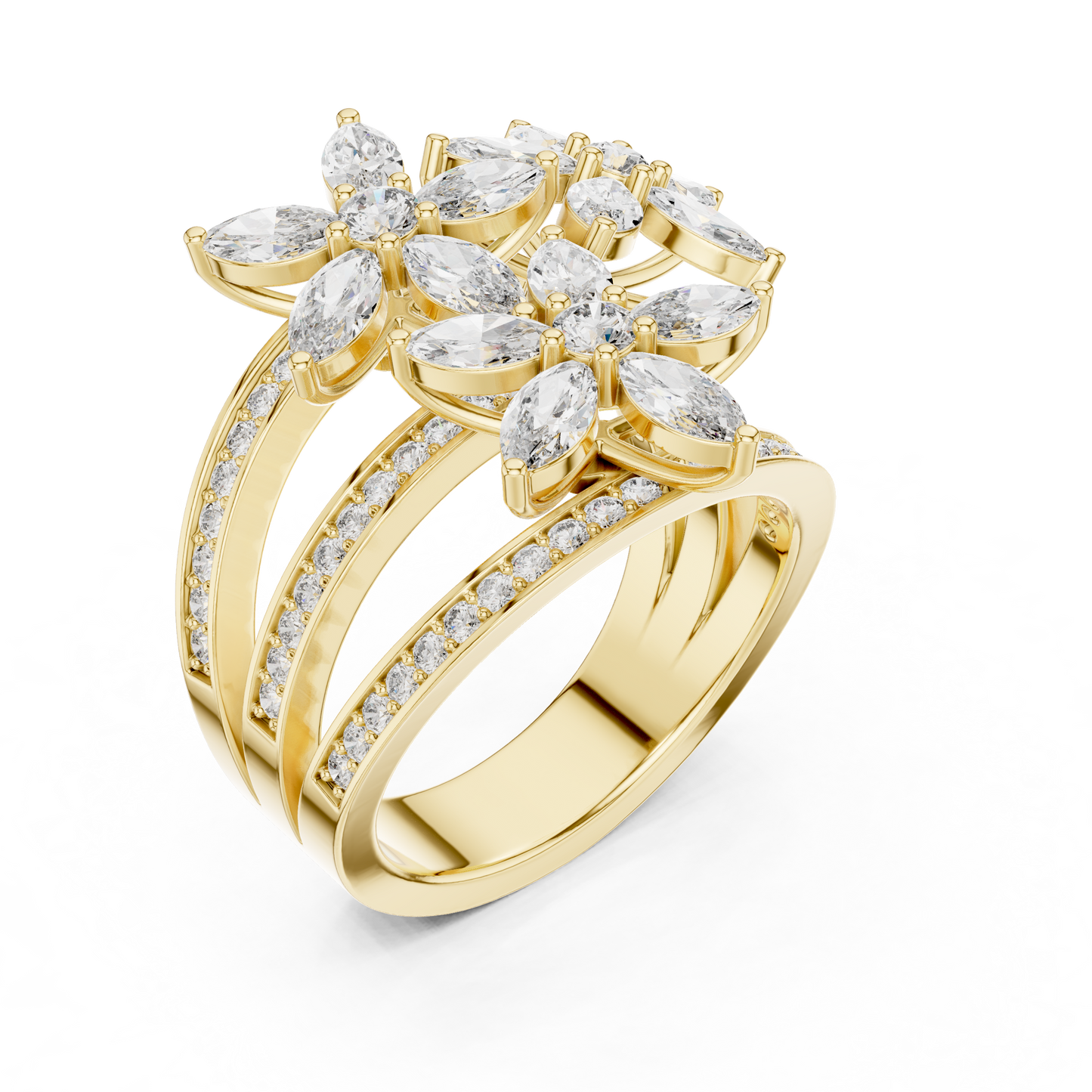 Mixed Shape Lab Grown Diamond Halo Ring