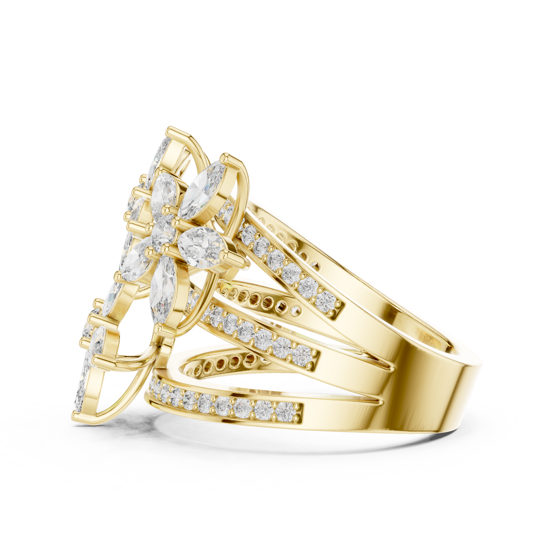 Mixed Shape Lab Grown Diamond Halo Ring