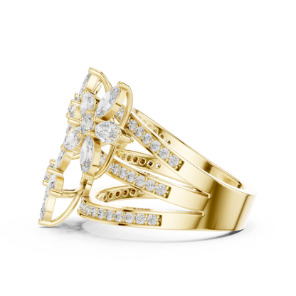 Mixed Shape Lab Grown Diamond Halo Ring