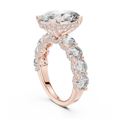 Mixed Shape Lab Grown Diamond Halo Ring