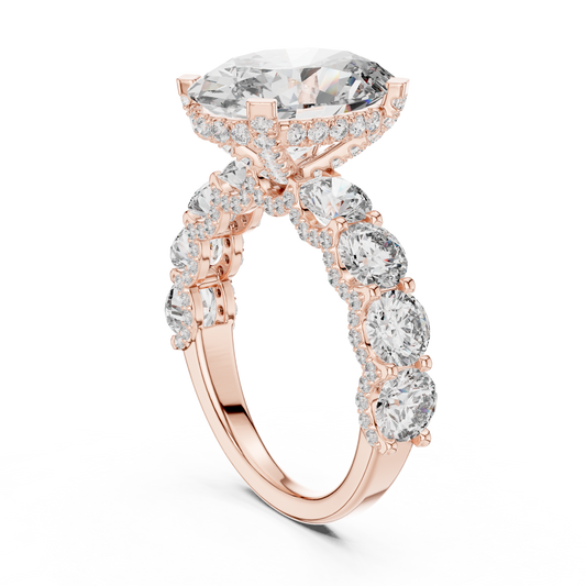 Mixed Shape Lab Grown Diamond Halo Ring