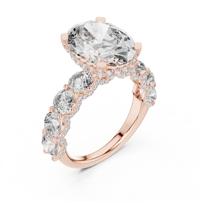 Mixed Shape Lab Grown Diamond Halo Ring