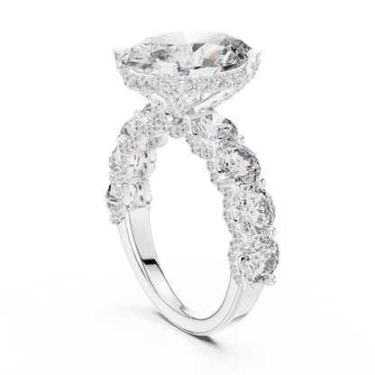 Mixed Shape Lab Grown Diamond Halo Ring