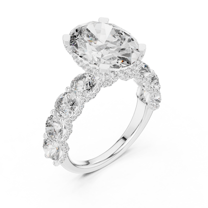 Mixed Shape Lab Grown Diamond Halo Ring