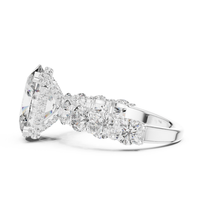 Mixed Shape Lab Grown Diamond Halo Ring