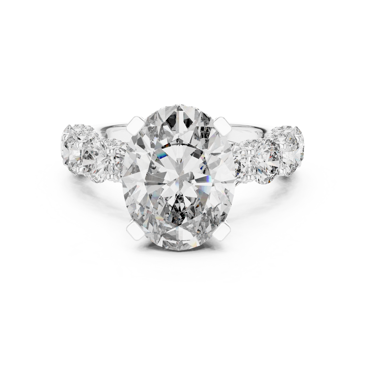 Mixed Shape Lab Grown Diamond Halo Ring