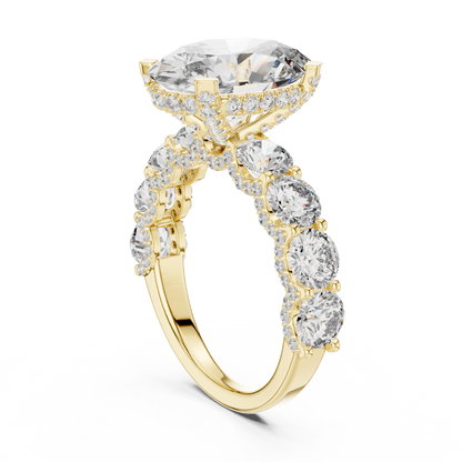 Mixed Shape Lab Grown Diamond Halo Ring