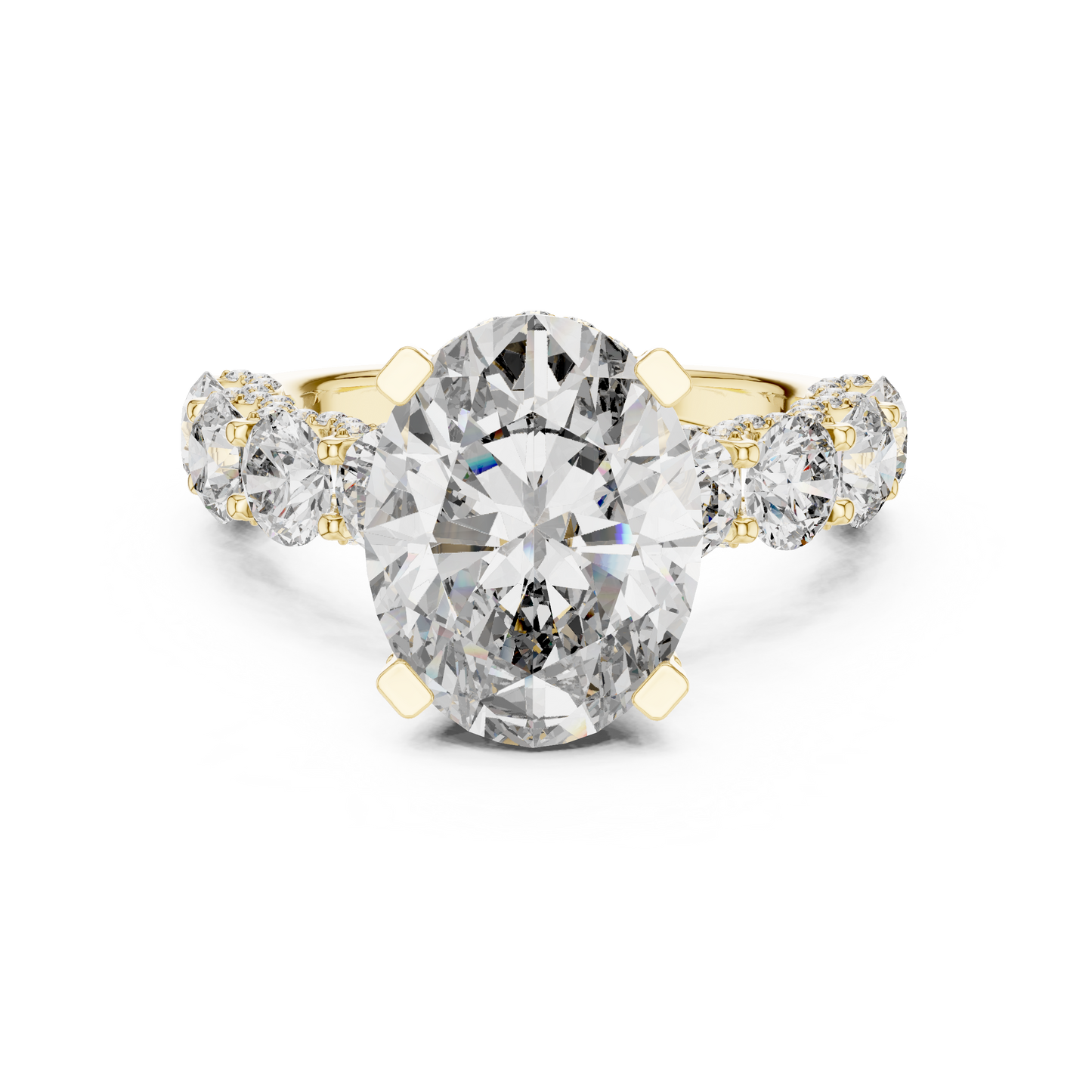 Mixed Shape Lab Grown Diamond Halo Ring