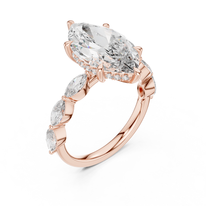 Mixed Shape Lab Grown Diamond Side Stone Ring