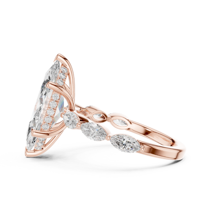 Mixed Shape Lab Grown Diamond Side Stone Ring