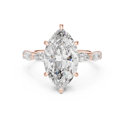 Mixed Shape Lab Grown Diamond Side Stone Ring