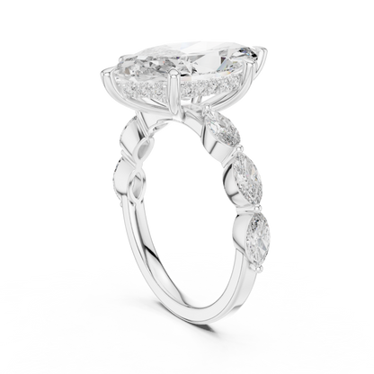 Mixed Shape Lab Grown Diamond Side Stone Ring