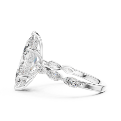 Mixed Shape Lab Grown Diamond Side Stone Ring