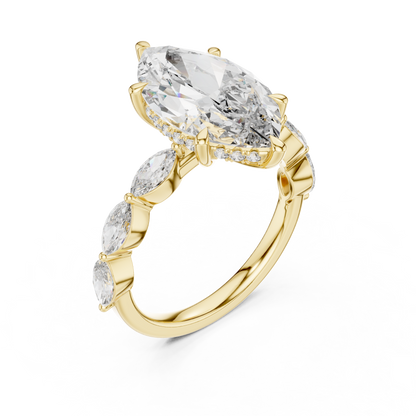 Mixed Shape Lab Grown Diamond Side Stone Ring