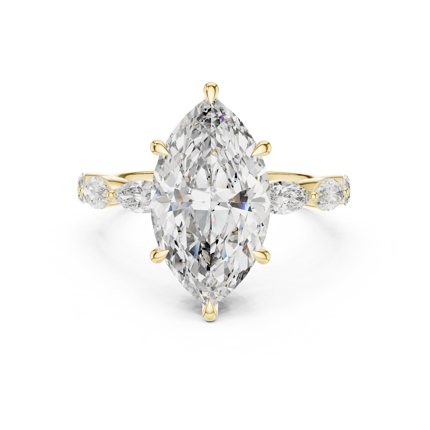 Mixed Shape Lab Grown Diamond Side Stone Ring