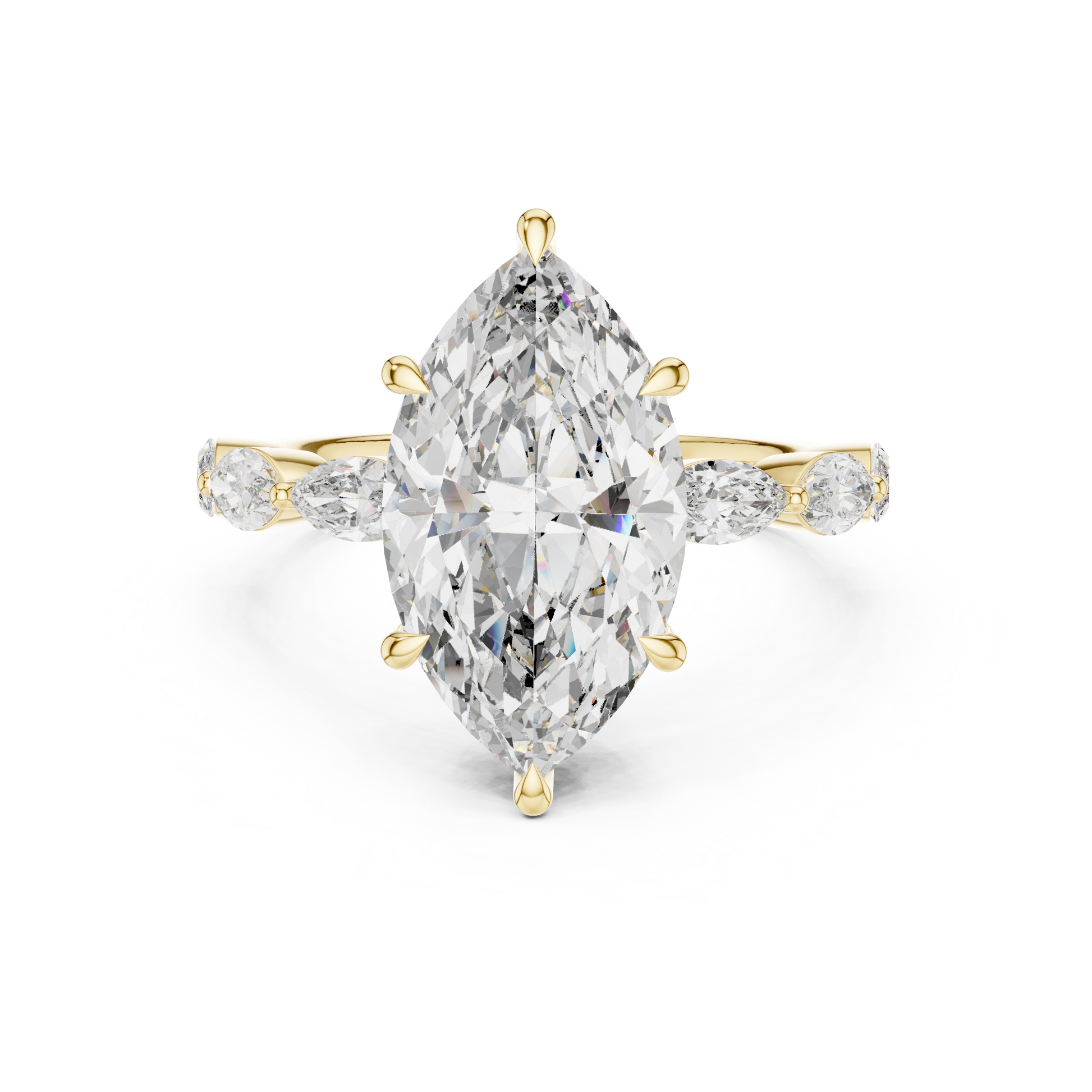 Mixed Shape Lab Grown Diamond Side Stone Ring