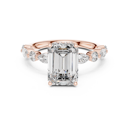 Mixed Shape Lab Grown Diamond Side Stone Ring