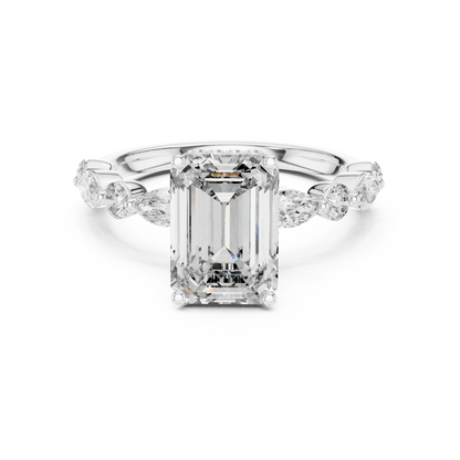 Mixed Shape Lab Grown Diamond Side Stone Ring