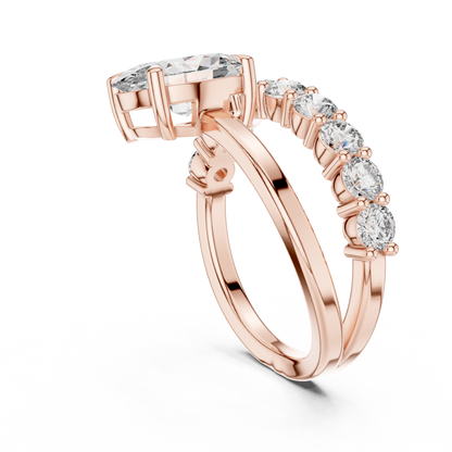 Mixed Shape Lab Grown Diamond Side Stone Ring