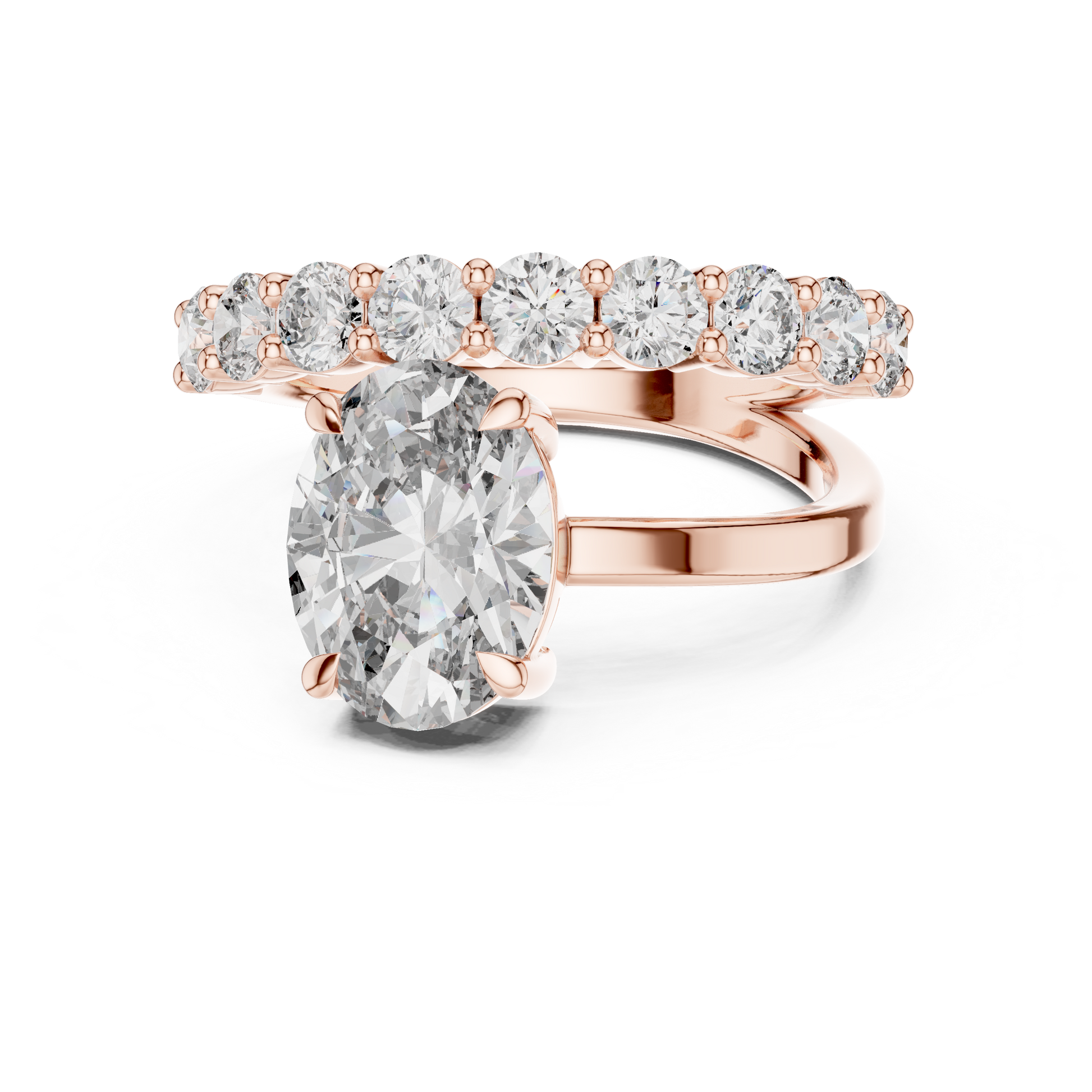 Mixed Shape Lab Grown Diamond Side Stone Ring
