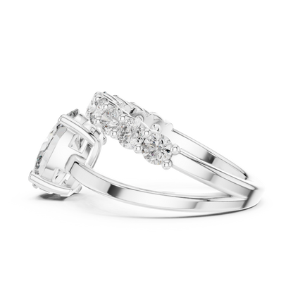 Mixed Shape Lab Grown Diamond Side Stone Ring
