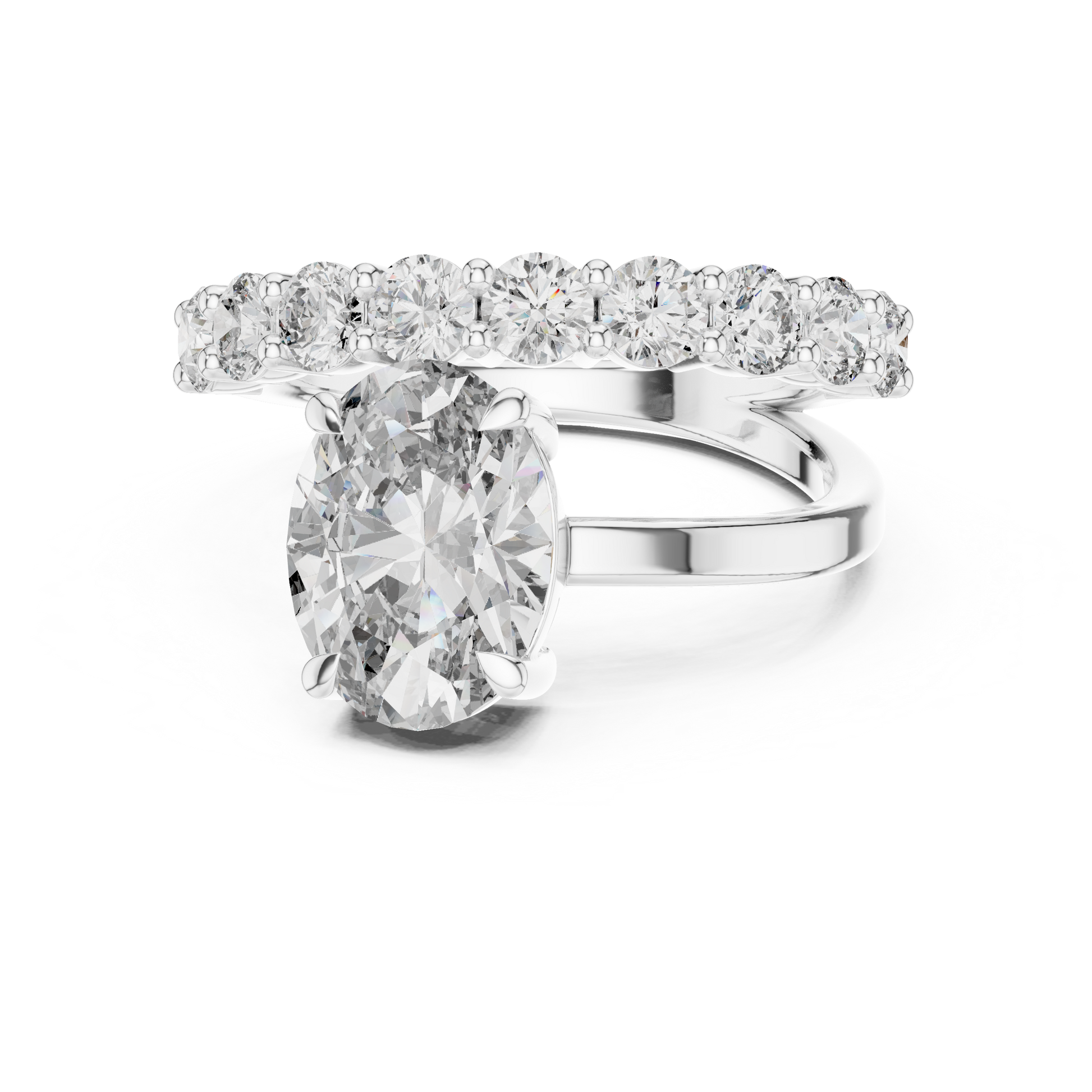 Mixed Shape Lab Grown Diamond Side Stone Ring