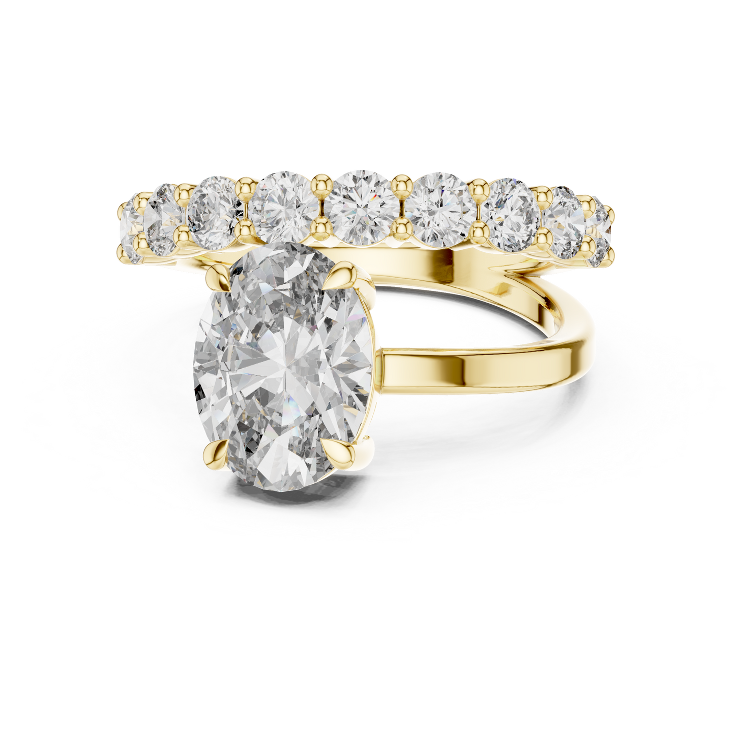 Mixed Shape Lab Grown Diamond Side Stone Ring