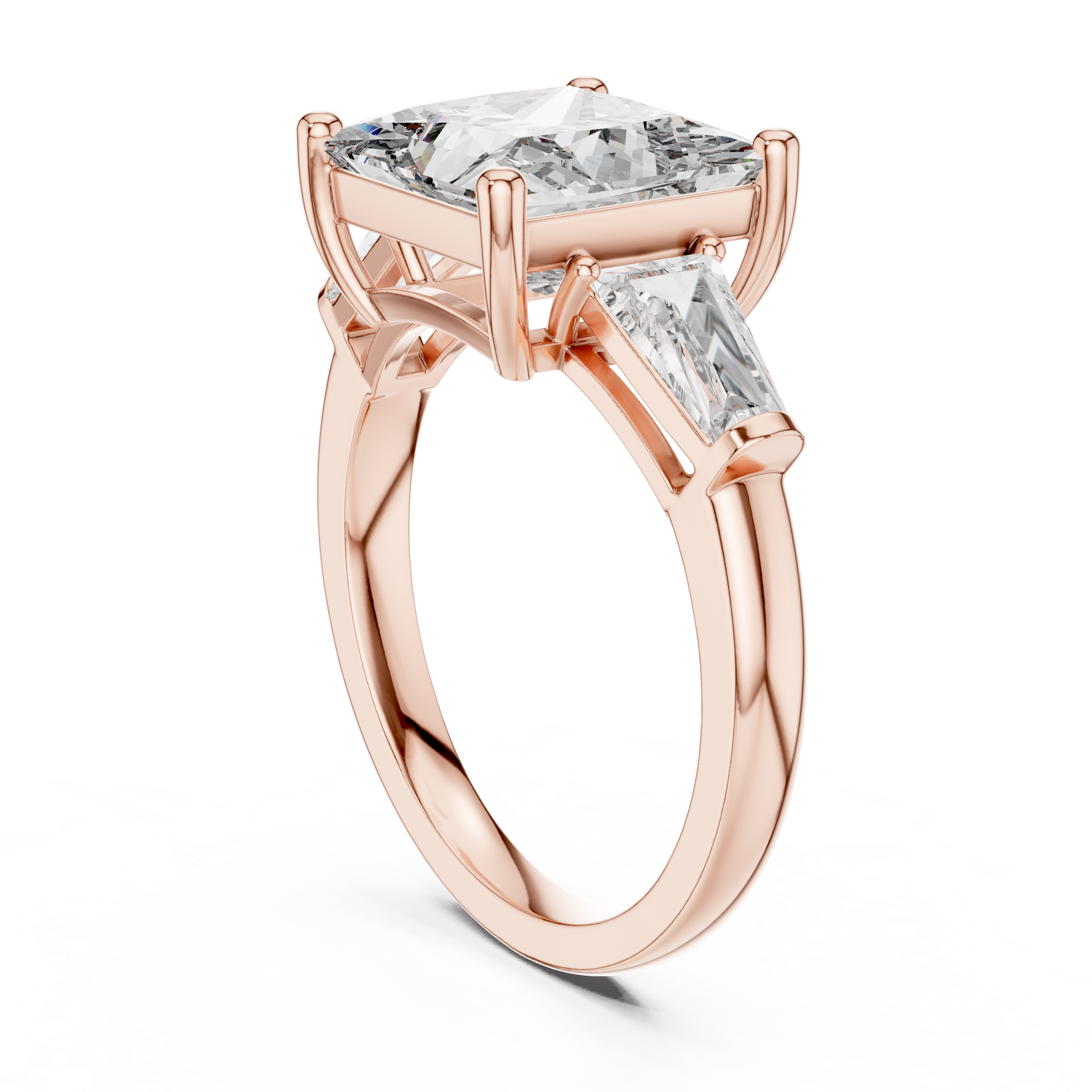 Cushion Three Stone Lab Grown Diamond Ring