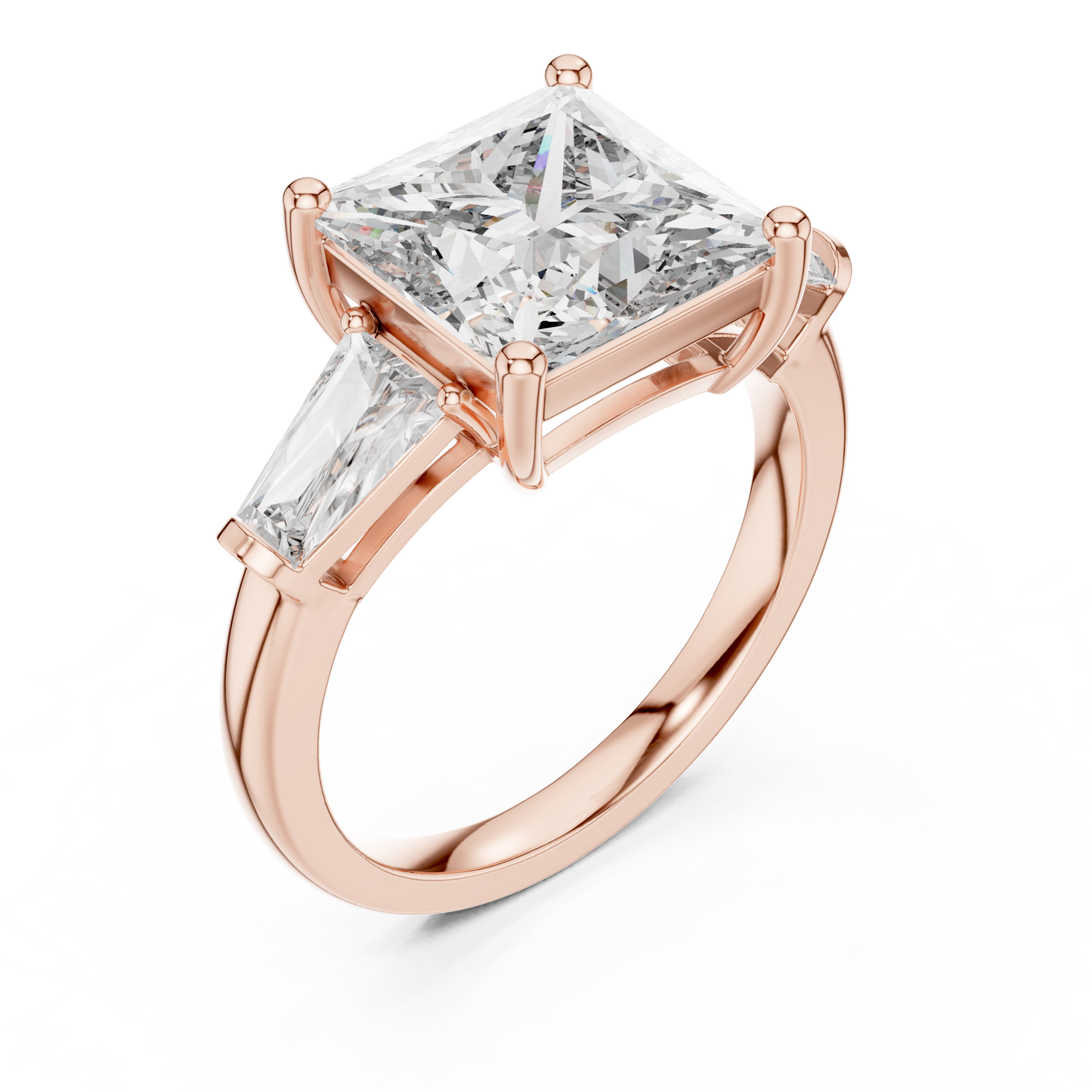 Cushion Three Stone Lab Grown Diamond Ring